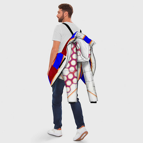 Мужская зимняя куртка Borussia geometry sport / 3D-Красный – фото 5