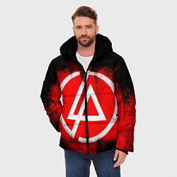 Куртка зимняя мужская Linkin Park: Red style, цвет: 3D-красный — фото 2