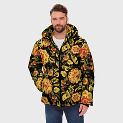 Куртка зимняя мужская Хохлома, цвет: 3D-красный — фото 2