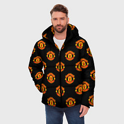 Куртка зимняя мужская Manchester United Pattern, цвет: 3D-светло-серый — фото 2