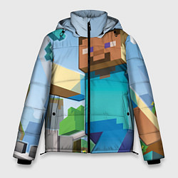 Куртка зимняя мужская Minecraft World, цвет: 3D-черный