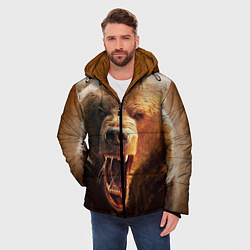 Куртка зимняя мужская Рык медведя, цвет: 3D-черный — фото 2
