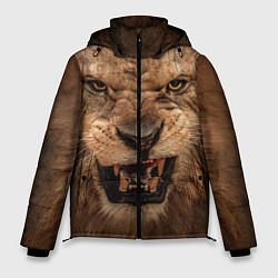 Куртка зимняя мужская Взгляд льва, цвет: 3D-красный