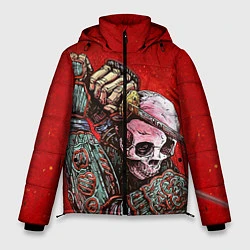 Куртка зимняя мужская Скелет, цвет: 3D-красный