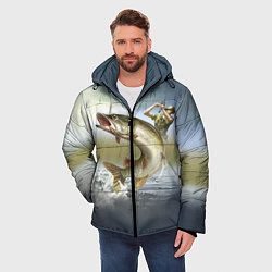 Куртка зимняя мужская Дерзская щука, цвет: 3D-красный — фото 2