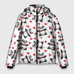 Куртка зимняя мужская Любимые панды, цвет: 3D-черный