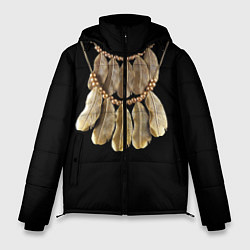 Куртка зимняя мужская Золотые перья, цвет: 3D-красный