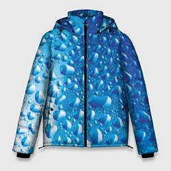 Куртка зимняя мужская Капли воды, цвет: 3D-черный