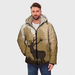 Куртка зимняя мужская Олень на охоте, цвет: 3D-черный — фото 2