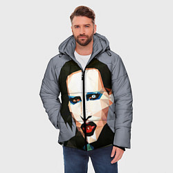 Куртка зимняя мужская Mаrilyn Manson Art, цвет: 3D-черный — фото 2