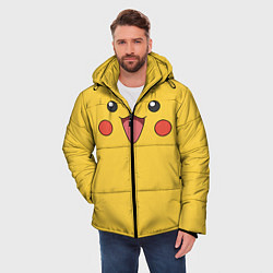 Куртка зимняя мужская Пикачу, цвет: 3D-черный — фото 2