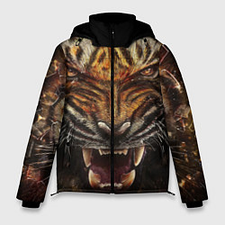 Мужская зимняя куртка Разъяренный тигр