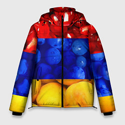 Куртка зимняя мужская Флаг Армении, цвет: 3D-красный
