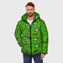 Куртка зимняя мужская Sad frogs, цвет: 3D-черный — фото 2