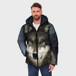 Куртка зимняя мужская Зимний волк, цвет: 3D-черный — фото 2