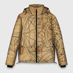 Куртка зимняя мужская Дневник алхимика, цвет: 3D-черный