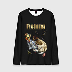 Лонгслив мужской Gold Fishing, цвет: 3D-принт