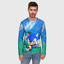Лонгслив мужской Sonic Boom, цвет: 3D-принт — фото 2