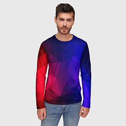 Лонгслив мужской Red&Blue, цвет: 3D-принт — фото 2