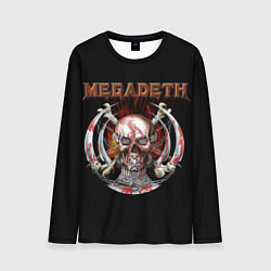 Лонгслив мужской Megadeth: Skull in chains, цвет: 3D-принт