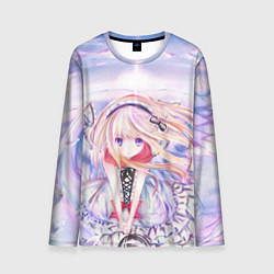 Лонгслив мужской Anime angel in clouds, цвет: 3D-принт