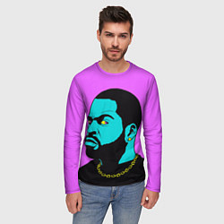 Лонгслив мужской Ice Cube: Neon colour, цвет: 3D-принт — фото 2