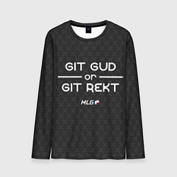 Лонгслив мужской MLG Git Gud or Git Rekt, цвет: 3D-принт