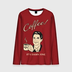 Мужской лонгслив Coffee: it's damn fine