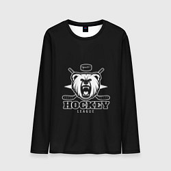 Лонгслив мужской Bear hockey, цвет: 3D-принт