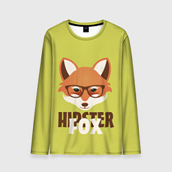 Лонгслив мужской Hipster Fox, цвет: 3D-принт