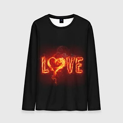Лонгслив мужской Love & Flame, цвет: 3D-принт