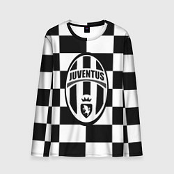 Лонгслив мужской FC Juventus: W&B Grid, цвет: 3D-принт