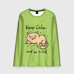 Мужской лонгслив Keep Calm and be a cat