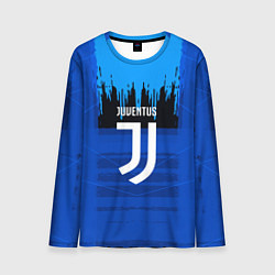 Лонгслив мужской FC Juventus: Blue Abstract, цвет: 3D-принт