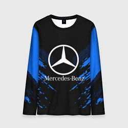 Лонгслив мужской Mercedes-Benz: Blue Anger, цвет: 3D-принт