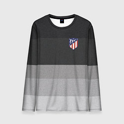 Лонгслив мужской ФК Атлетико Мадрид: Серый стиль, цвет: 3D-принт