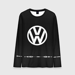 Лонгслив мужской Volkswagen: Black Abstract, цвет: 3D-принт