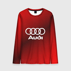Лонгслив мужской Audi: Red Carbon, цвет: 3D-принт