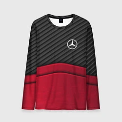 Лонгслив мужской Mercedes Benz: Red Carbon, цвет: 3D-принт