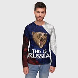 Лонгслив мужской Russia: Roaring Bear, цвет: 3D-принт — фото 2