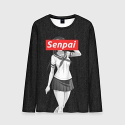 Лонгслив мужской Senpai: School Girl, цвет: 3D-принт