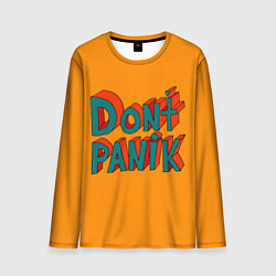 Лонгслив мужской Do not panic - 3D lettering, цвет: 3D-принт