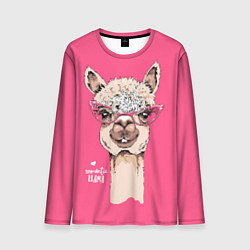 Лонгслив мужской Romantic - llama, цвет: 3D-принт