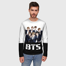 Лонгслив мужской BTS постер, цвет: 3D-принт — фото 2