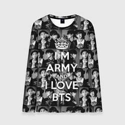 Мужской лонгслив I am army and I lover BTS