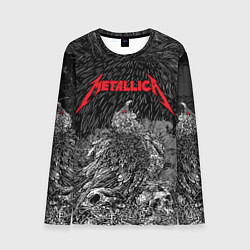 Лонгслив мужской Metallica птица на черепах, цвет: 3D-принт