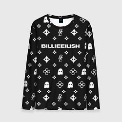 Мужской лонгслив Billie Eilish: Black Pattern