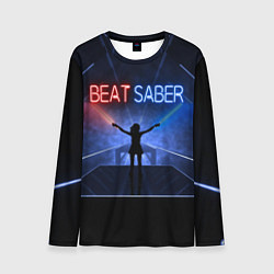 Лонгслив мужской Beat Saber, цвет: 3D-принт