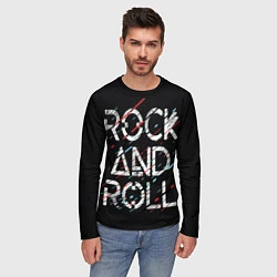 Лонгслив мужской Rock And Roll, цвет: 3D-принт — фото 2