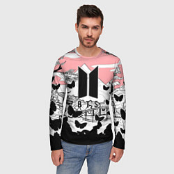 Лонгслив мужской BTS, цвет: 3D-принт — фото 2